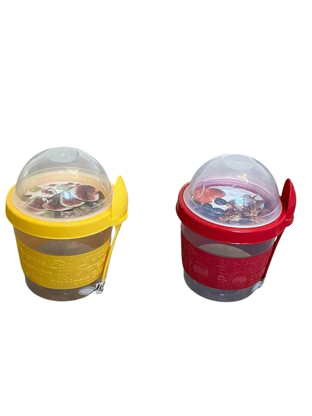 Fruit Yogurt Snack Cup with Spoon Set of 2